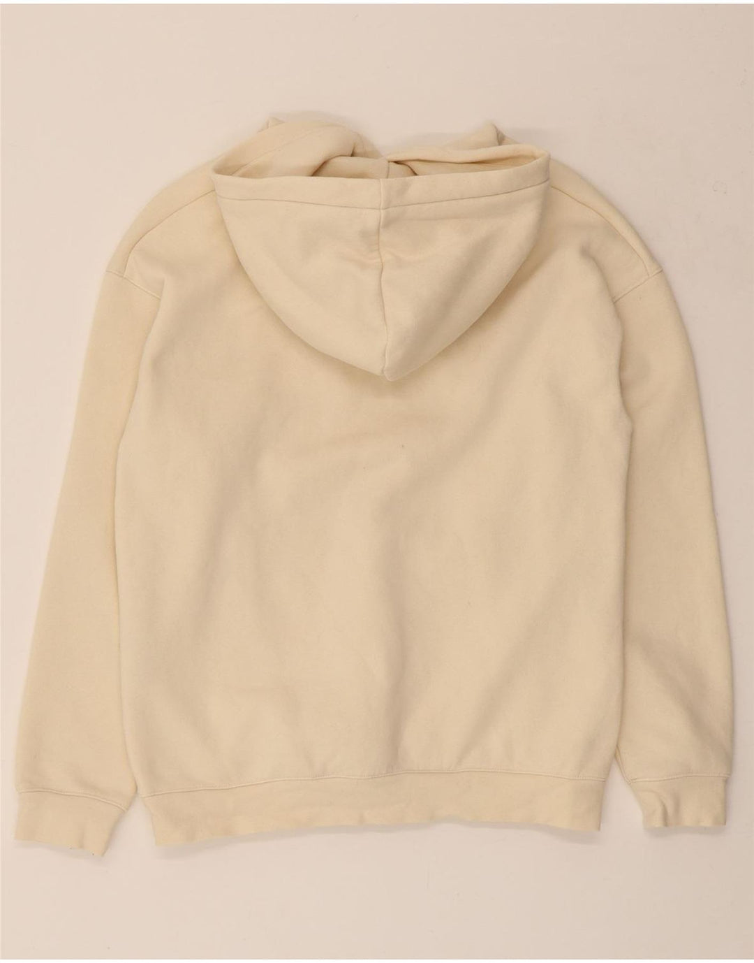 REEBOK Boys Graphic Hoodie Jumper 12-13 Years Beige Cotton Vintage Reebok and Second-Hand Reebok from Messina Hembry 
