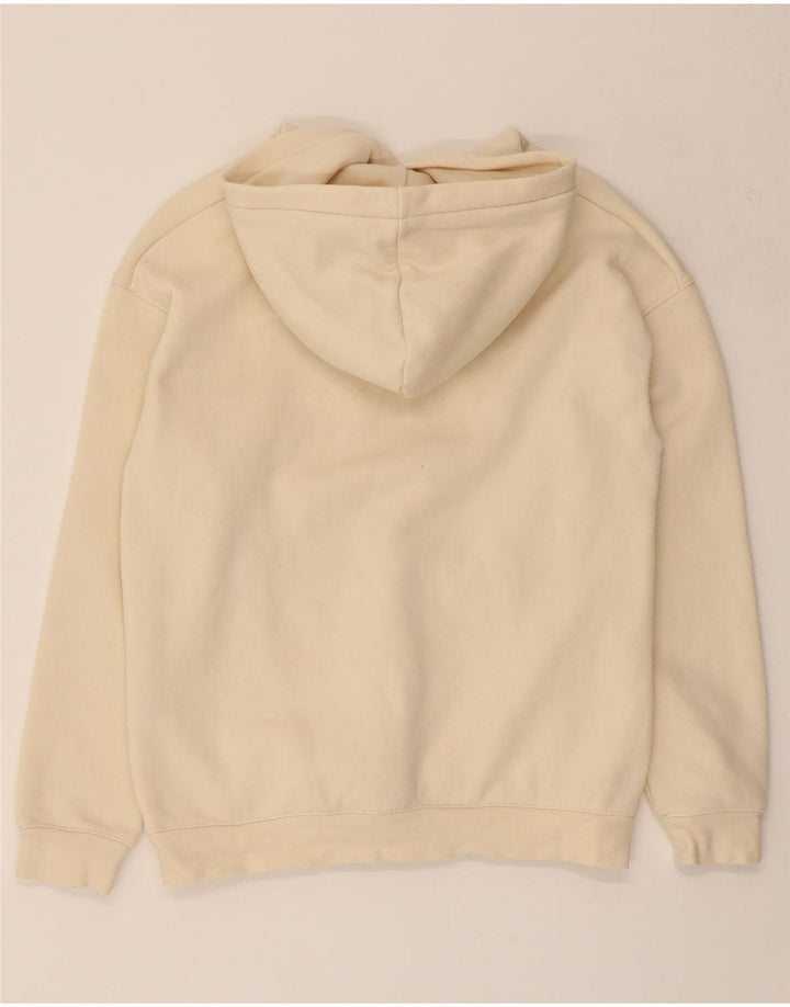 REEBOK Boys Graphic Hoodie Jumper 12-13 Years Beige Cotton Vintage Reebok and Second-Hand Reebok from Messina Hembry 