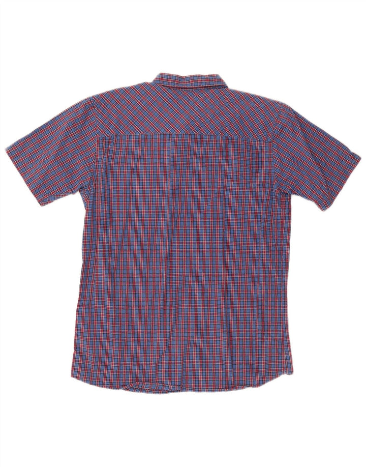 Camisa Quiksilver Menino Manga Curta Regular Fit 15-16 Anos Xadrez Azul