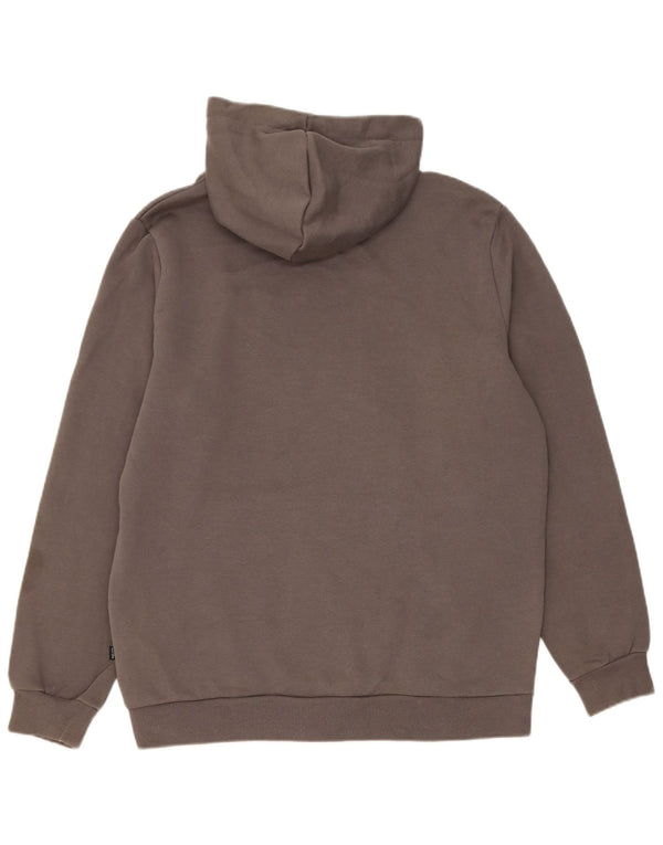 Puma Mens Graphic Hoodie Jumper Médio Algodão Cinza