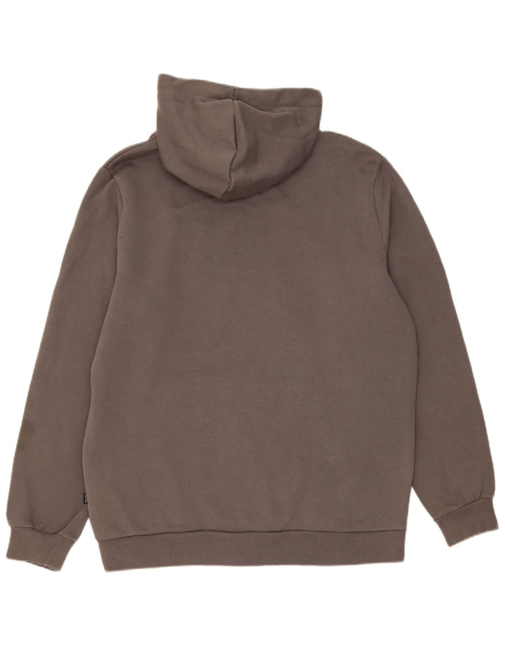 Puma Mens Graphic Hoodie Jumper Médio Algodão Cinza