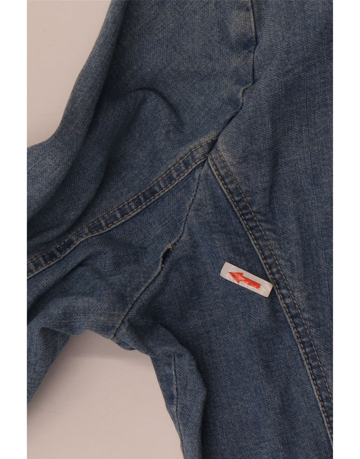 Jaqueta jeans feminina grande Krizia tamanho 25 algodão azul grande