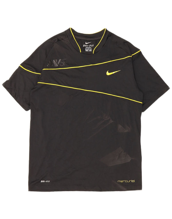 Camiseta Nike Masculina Dri Fit Graphic Top UK 38/40 Médio Preto Listrado