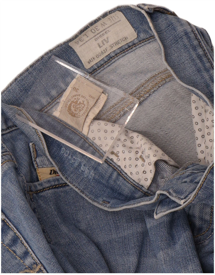 Diesel Feminino Liv Slim Jeans W30 L30 Azul Algodão