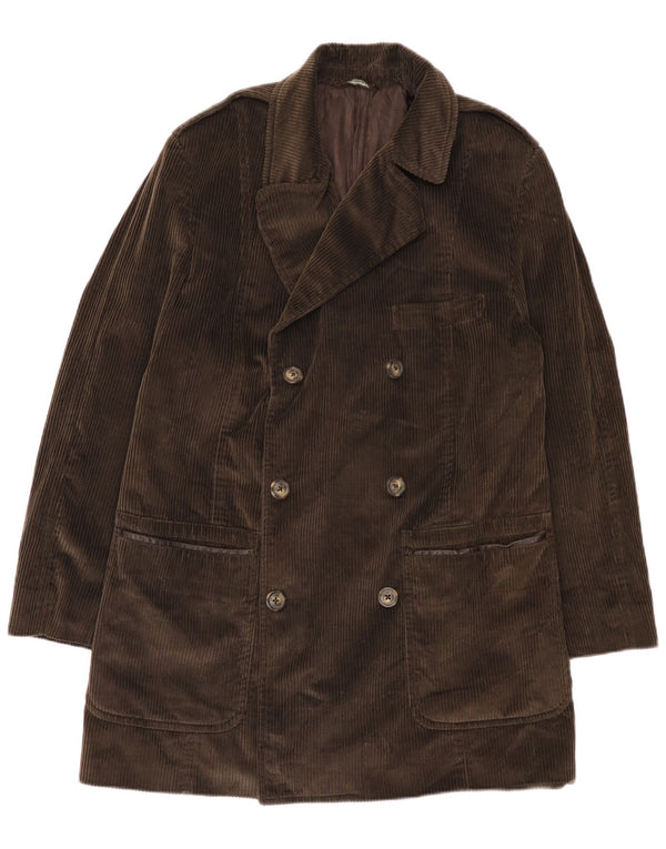 Casaco de veludo masculino Joseph Abboud Reino Unido 40 grande algodão marrom