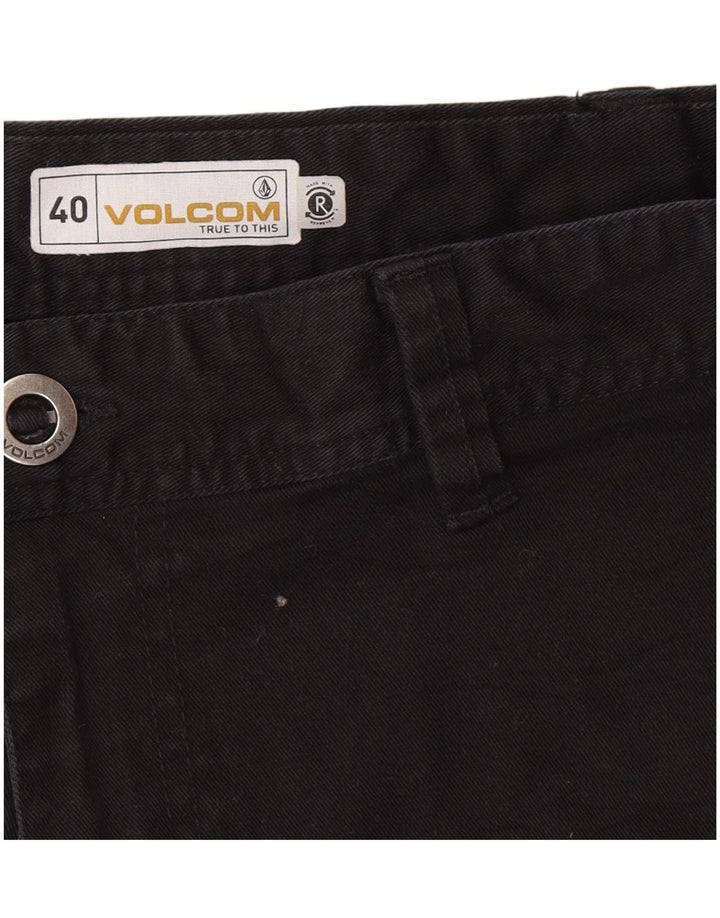 Volcom Mens Chino Shorts W40 XL Algodão Preto