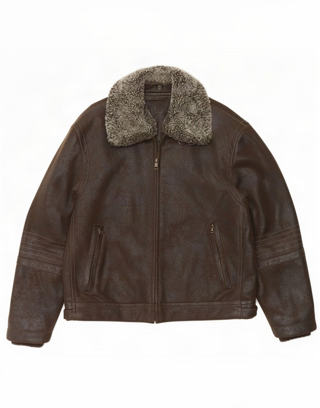 Jaqueta bomber masculina Stones UK 42 XL poliéster marrom