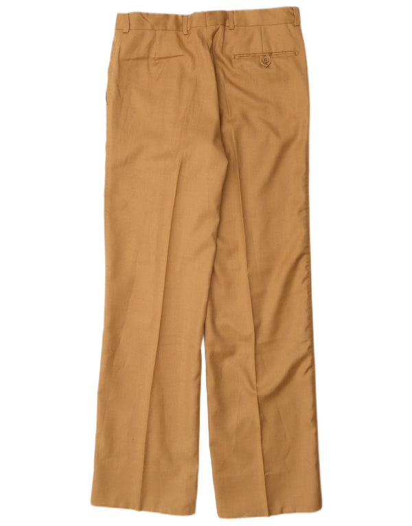 Calça casual reta masculina vintage IT 48 Médio W30 L32 Bege