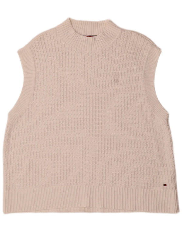 Regata masculina Tommy Hilfiger com colete XL de algodão branco