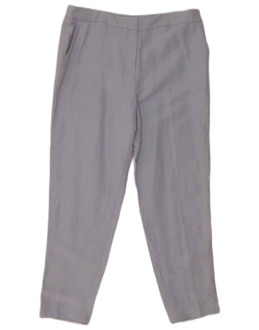 Calça chino feminina HOBBS cintura alta cônica Reino Unido 14 grande W34 L28 azul