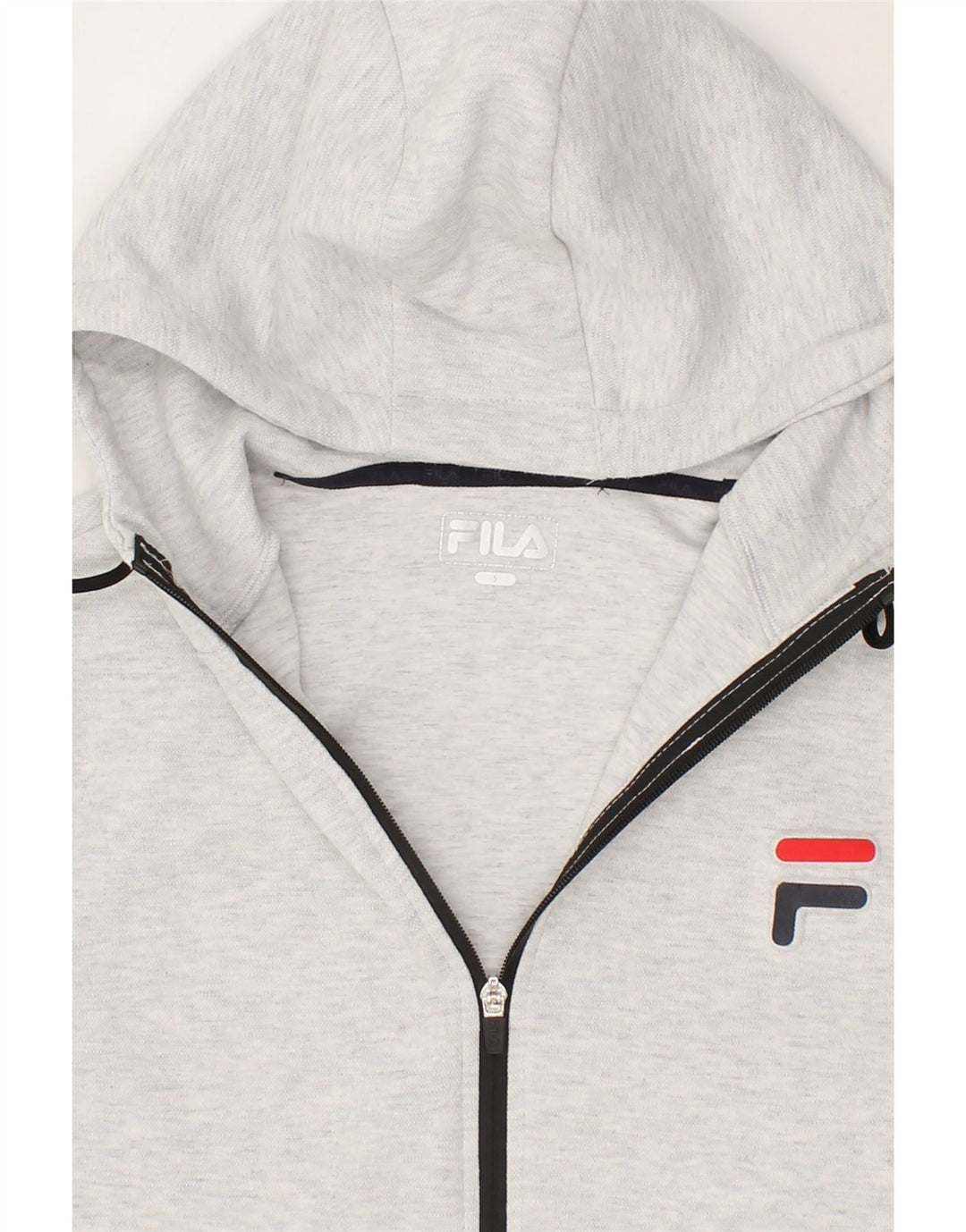 FILA Mens Zip Hoodie Sweater Small Grey Vintage Fila and Second-Hand Fila from Messina Hembry 