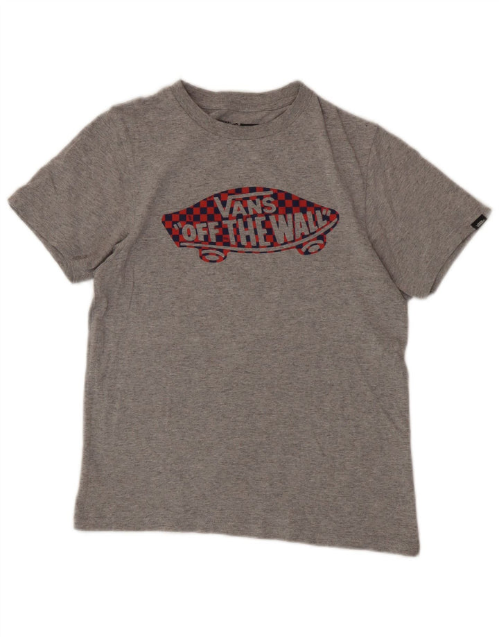 Camiseta Vans Meninos Graphic 10-11 Anos Cinza Médio Algodão Flecked