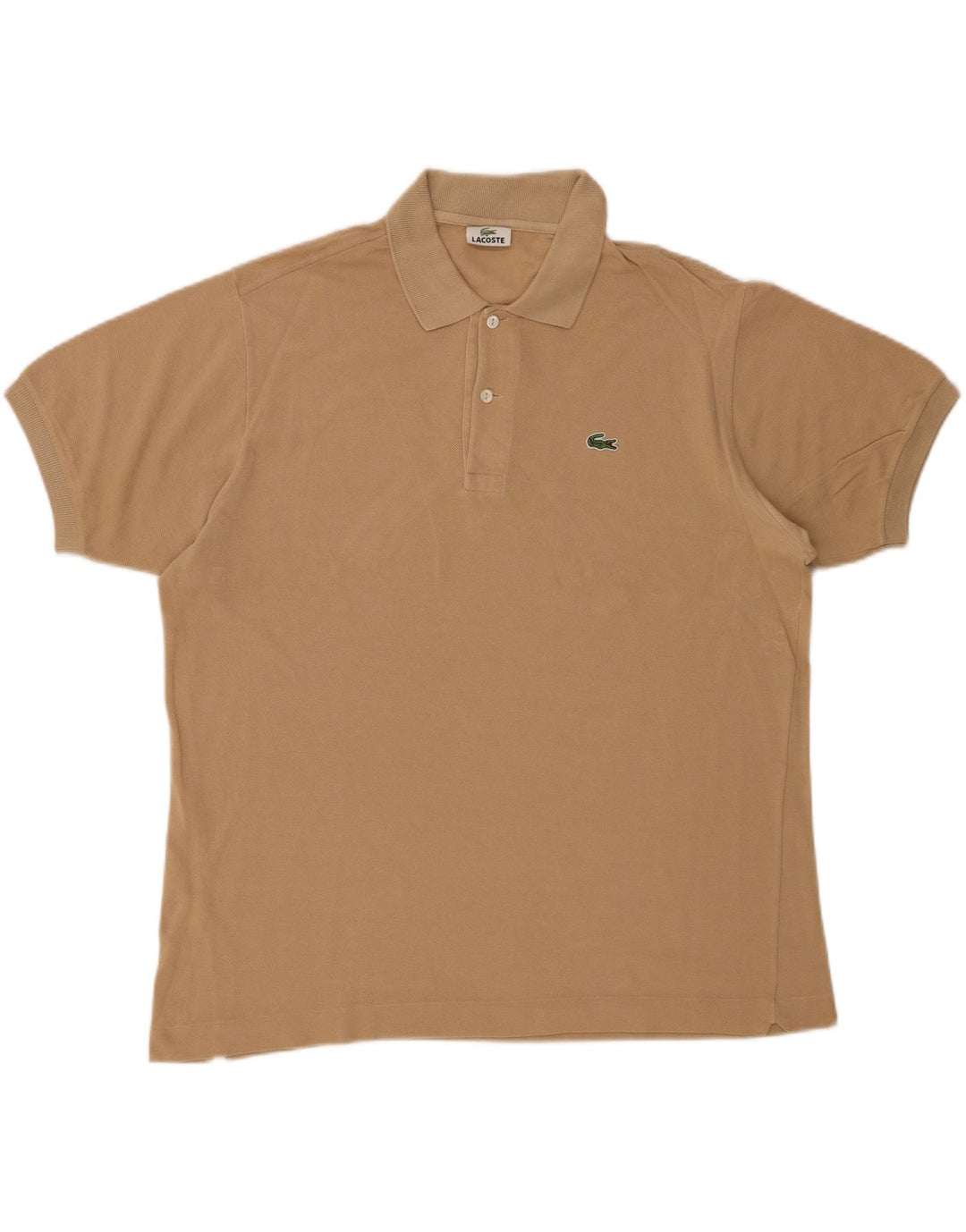 Camisa polo masculina LACOSTE tamanho 5 grande algodão bege