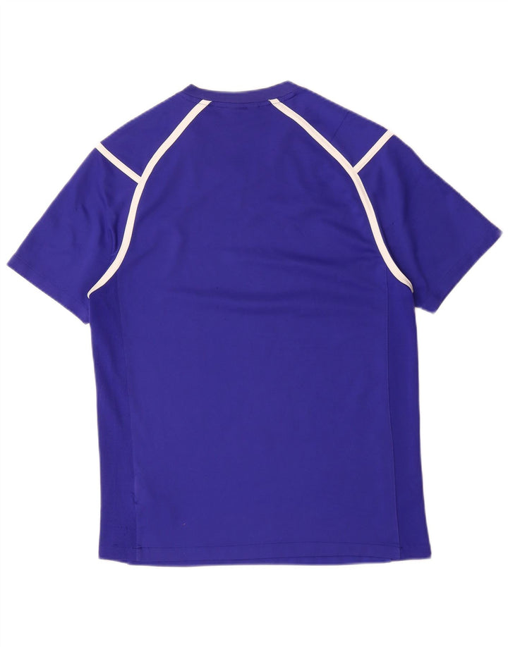 Camiseta masculina Nike Dri Fit Top médio azul colorblock poliéster