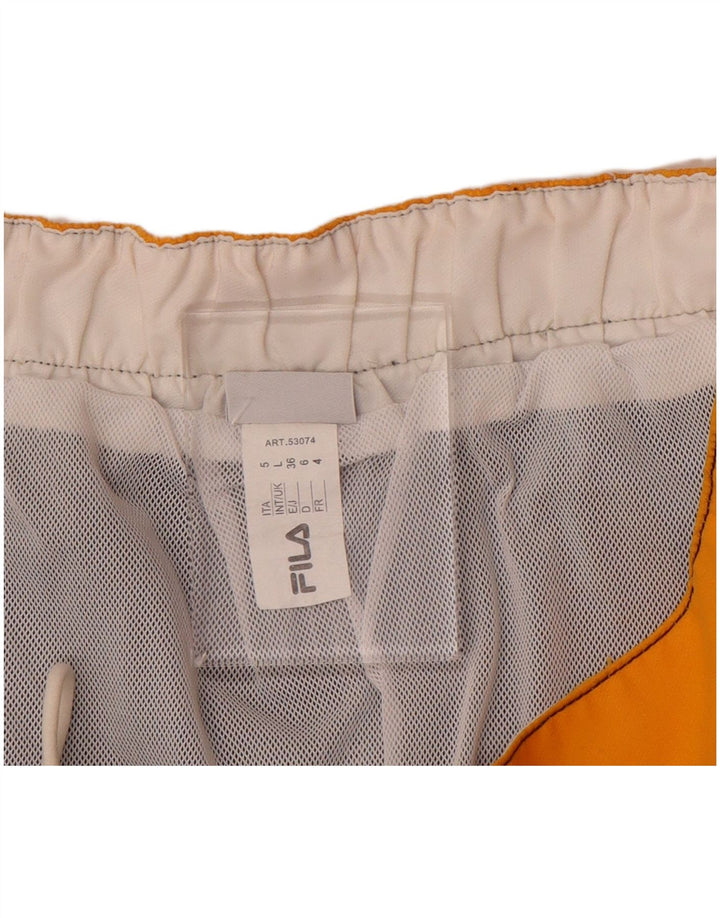 Fila Mens Graphic Natação Shorts Grande Cinza Colourblock Poliéster