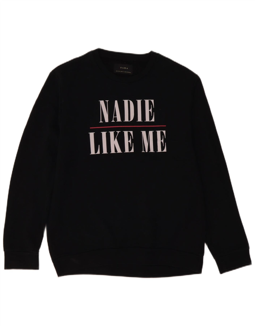 Zara moletom gráfico masculino jumper grande preto