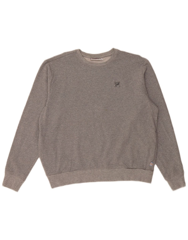 Fila moletom feminino jumper UK 16 grande algodão cinza