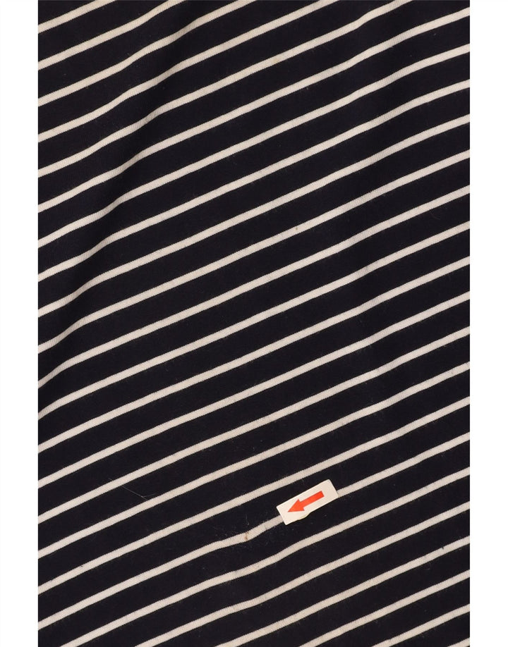 Vestido camiseta feminino sem mangas BARBOUR Reino Unido 12 listrado azul marinho médio