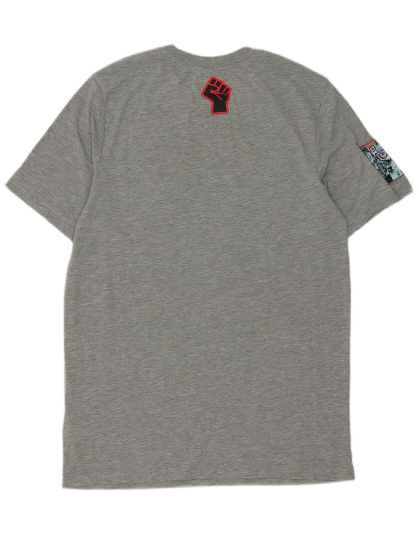 Camiseta Nike Masculina Dri Fit Graphic Top Cinza Médio Poliéster