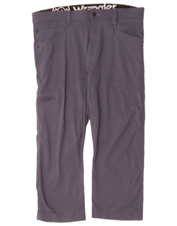 Calça Wrangler masculina cargo reta cortada W34 L24 azul marinho nylon