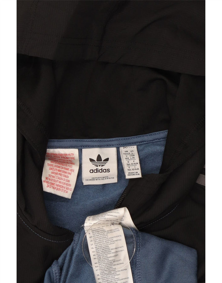 Jaqueta Adidas Meninos Treino Top 13-14 Anos Azul Colorblock Poliéster