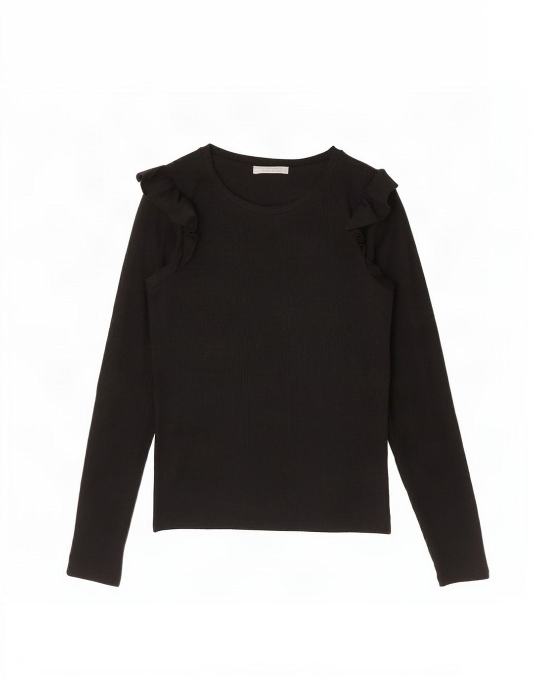 Zara Womens Trafaluc Top Manga Longa Reino Unido 12 Médio Preto