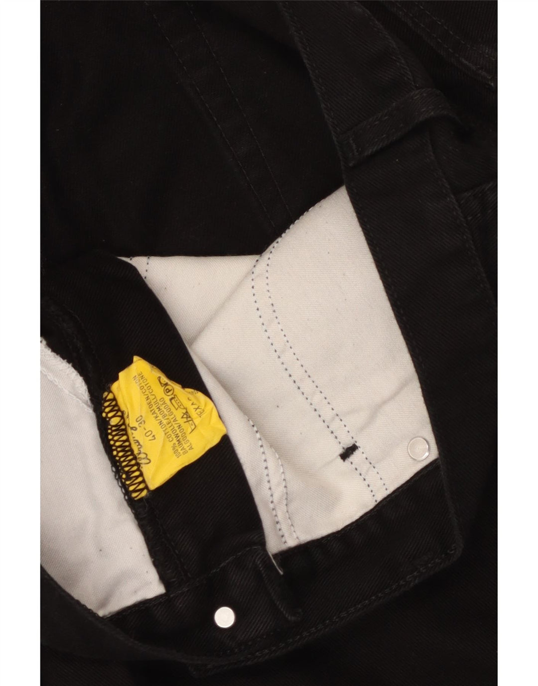 WRANGLER Masculino Texas Straight Jeans W40 L30 Algodão Preto