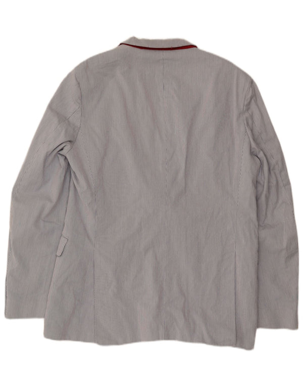 Tommy Hilfiger Jaqueta blazer masculina de 2 botões IT 50 listra cinza grande