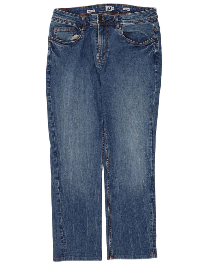 Calça jeans feminina DACK'S cintura média regular reta IT 50 XL W32 L27 azul