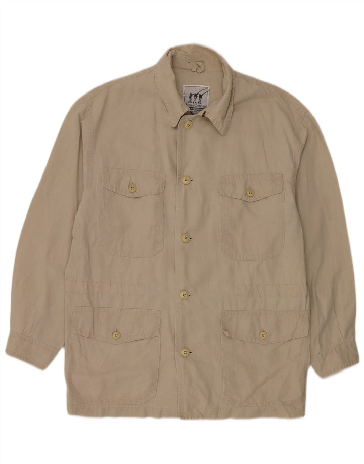 Jaqueta utilitária masculina Henry Cottons Reino Unido 46 3XL bege