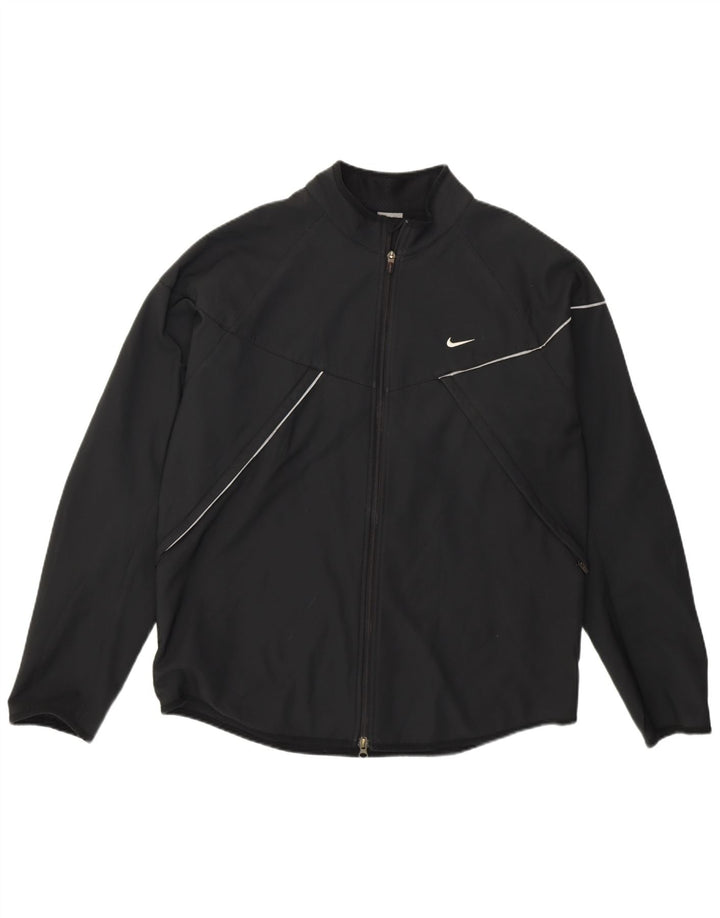 Nike Mens Tracksuit Top Jacket UK 42/44 Grande Poliéster Preto