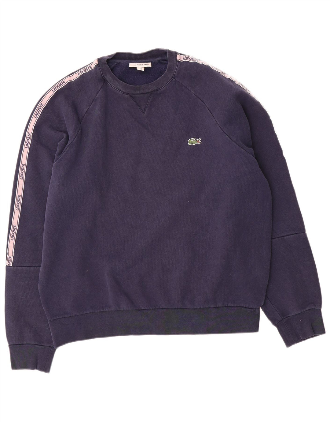 Lacoste moletom gráfico masculino jumper tamanho 4 médio azul marinho colorblock
