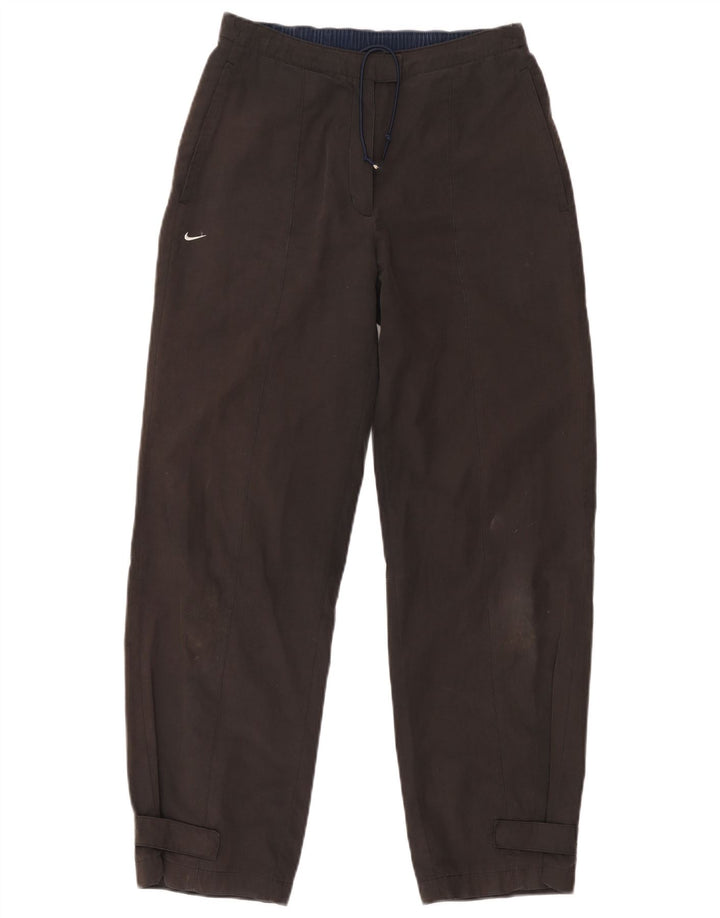 Calça feminina reta casual Nike US 4/6 pequena W30 L29 cinza poliéster
