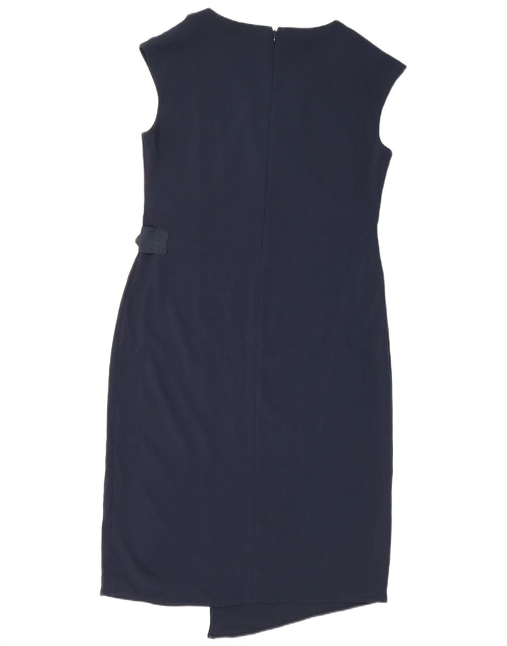 Vestido feminino Marks & Spencer com bainha autograph Reino Unido 14 grande azul marinho