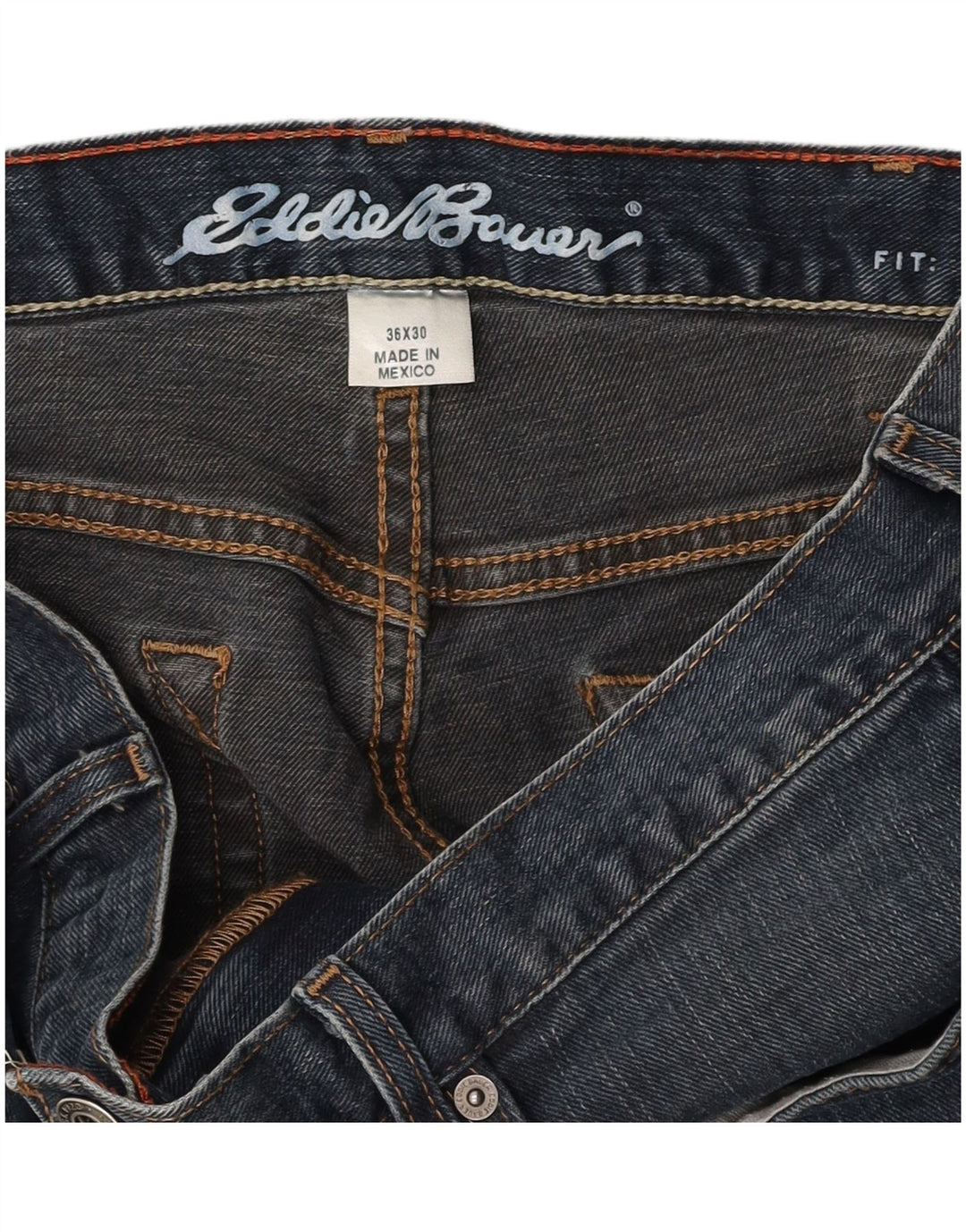 EDDIE BAUER Calça jeans reta masculina W36 L30 azul