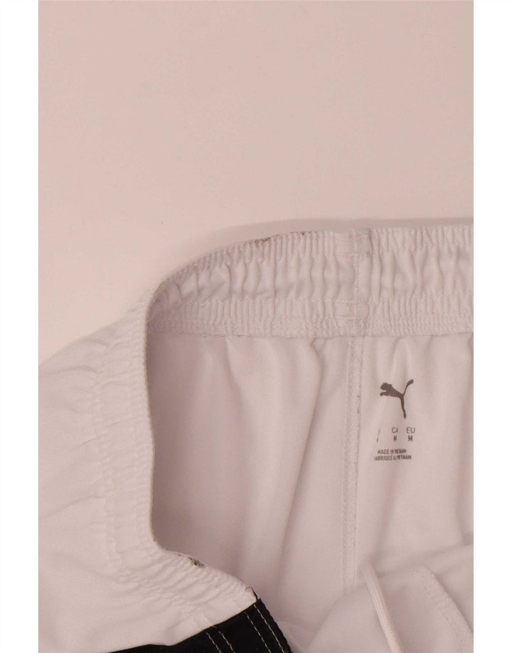 Shorts esportivos masculinos Puma médio branco colorblock poliéster