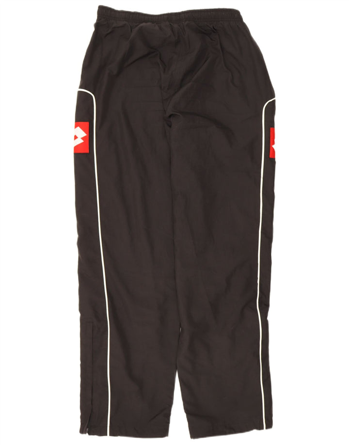 Calça de treino masculina Lotto com estampa gráfica grande de poliéster colorido preto