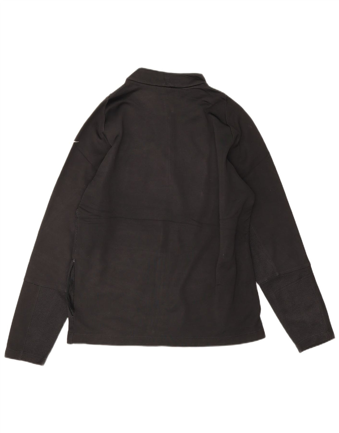 NIKE Mens Therma-Fit Zip Neck Moletom Jumper Médio Preto Poliéster