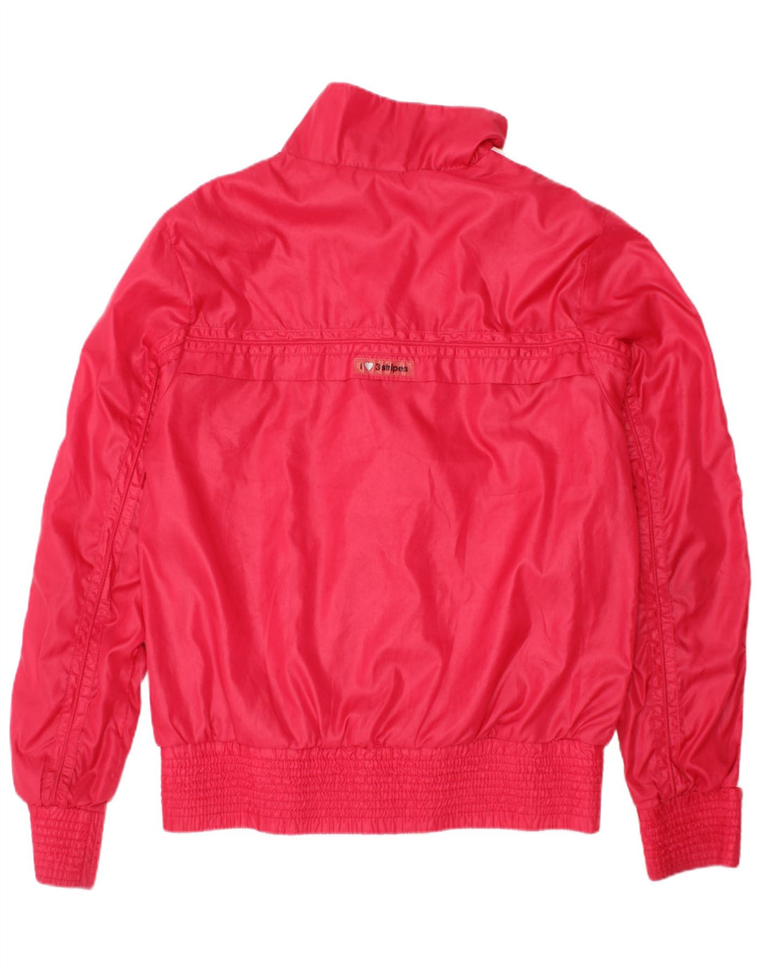 ADIDAS Meninas Três Listras Jaqueta Top 9-10 Anos Poliéster Rosa
