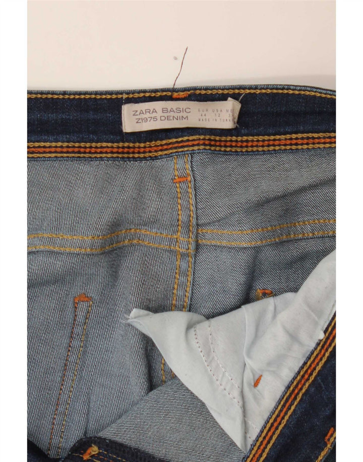Calça Jeans Slim Feminina Zara EU 44 XL W34 L24 Azul Marinho