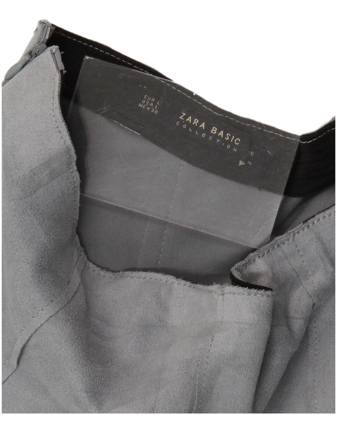 Saia feminina de camurça Zara grande W30 azul
