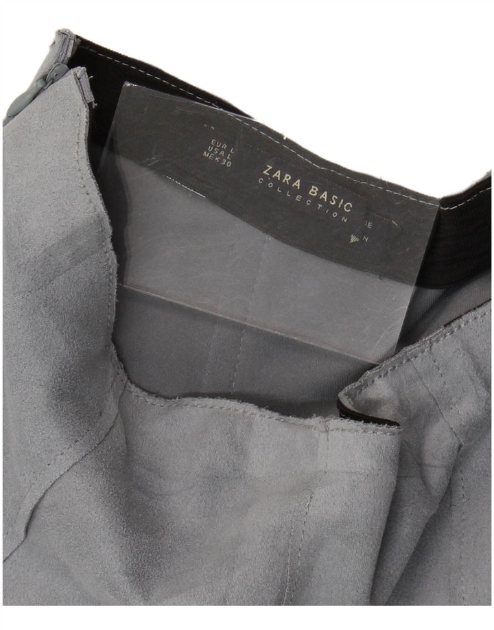 Saia feminina de camurça Zara grande W30 azul