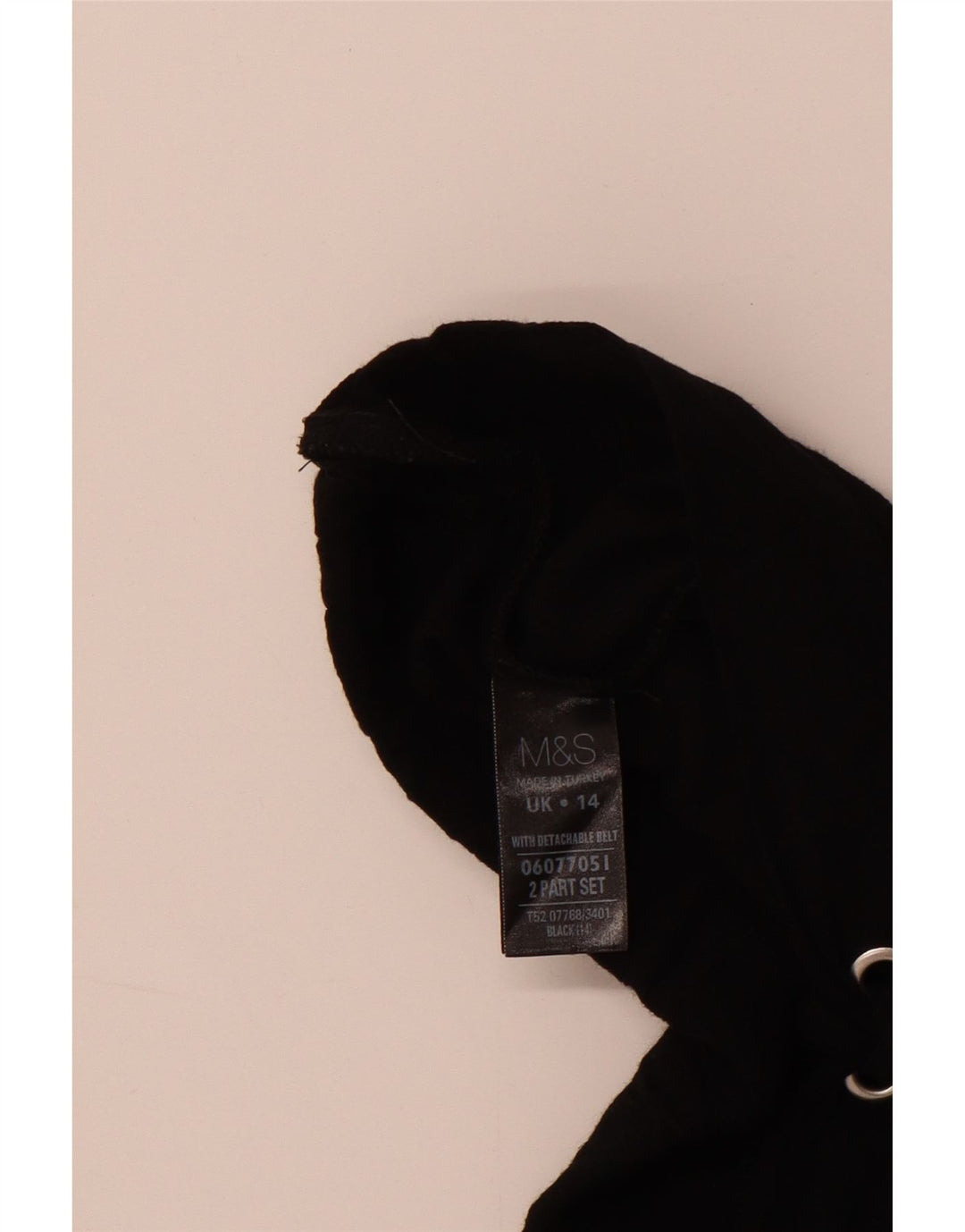 Calça feminina Marks & Spencer com pernas largas Reino Unido 14 grande W32 L29 preta viscose