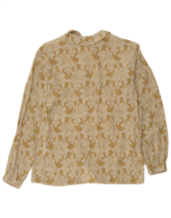 Blusa feminina i Blues IT 44 seda floral amarela média