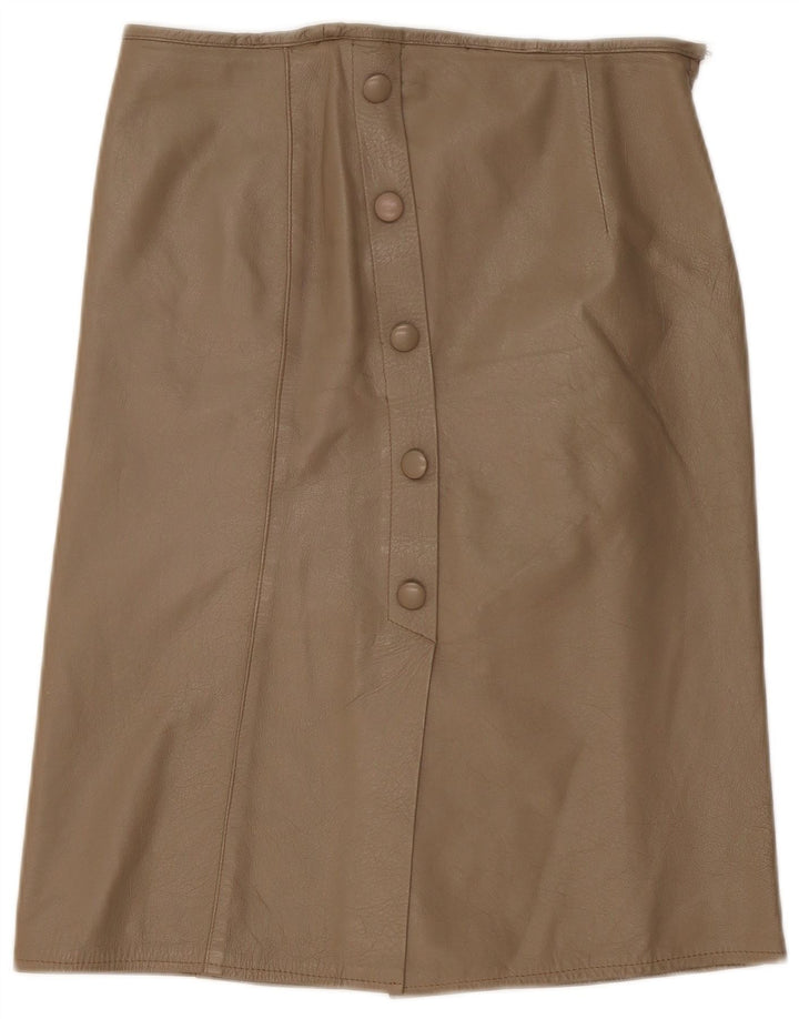 Saia Midi Feminina Vintage W34 Grande Bege