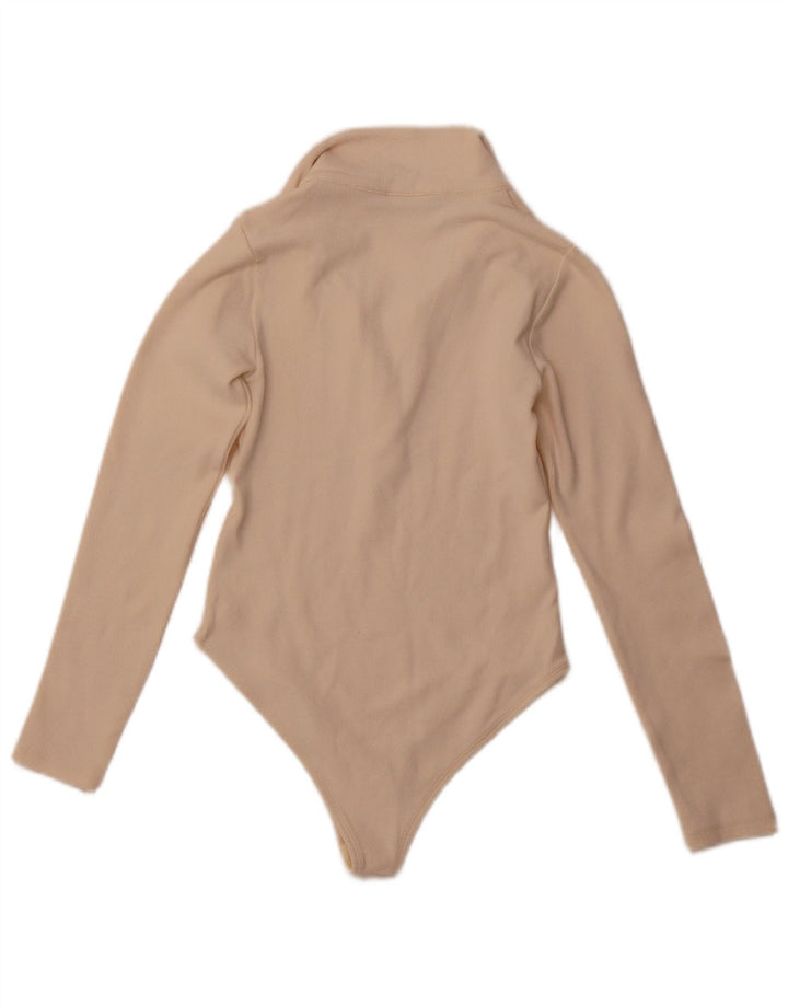 Body feminino de manga comprida ZARA UK 8 pequeno bege