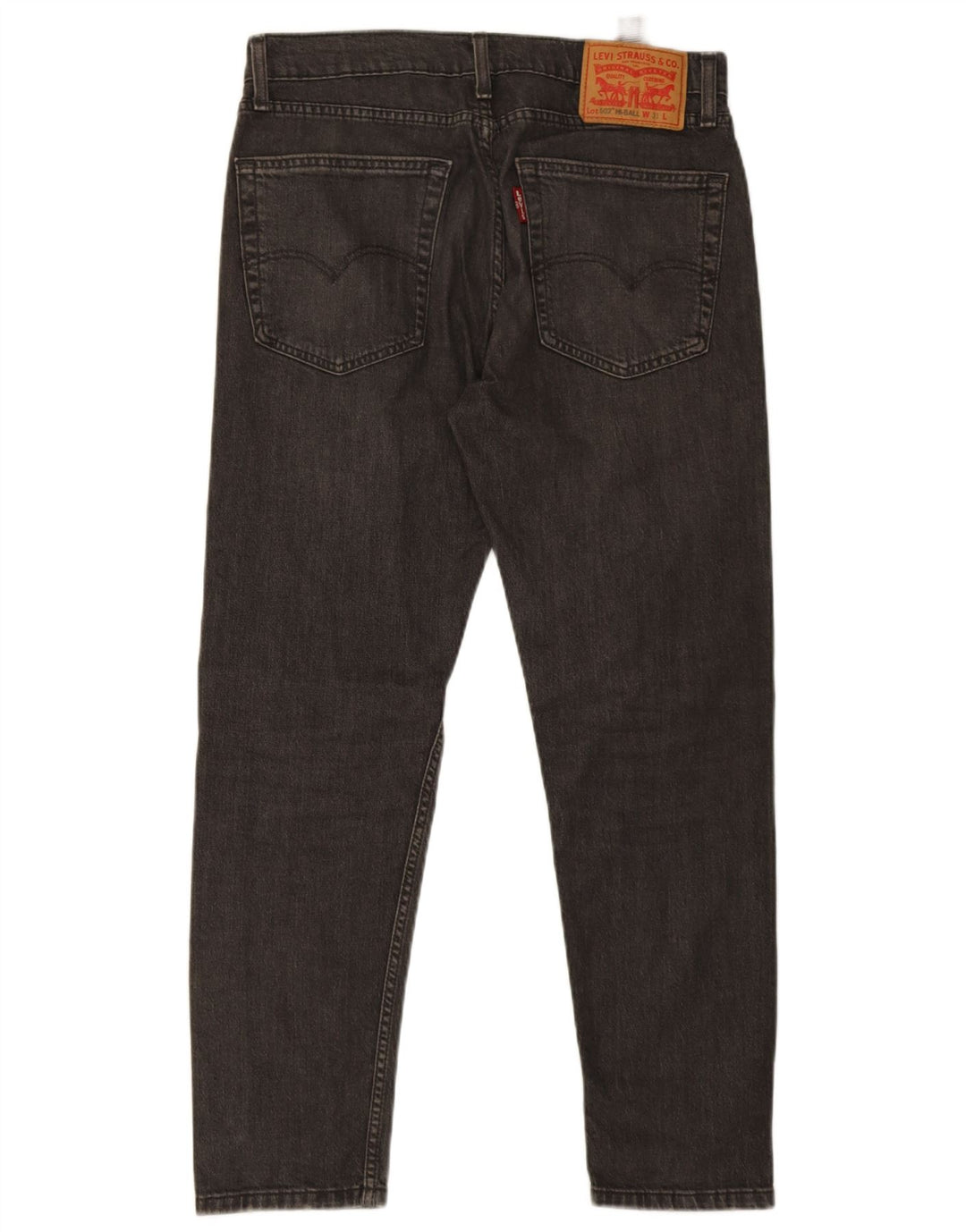 Calça jeans masculina Levi's 502 Tapered W31 L29 cinza algodão