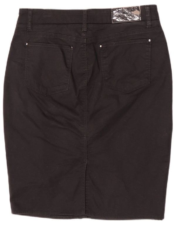 Saia lápis feminina Zara EU 40 médio W30 algodão preto