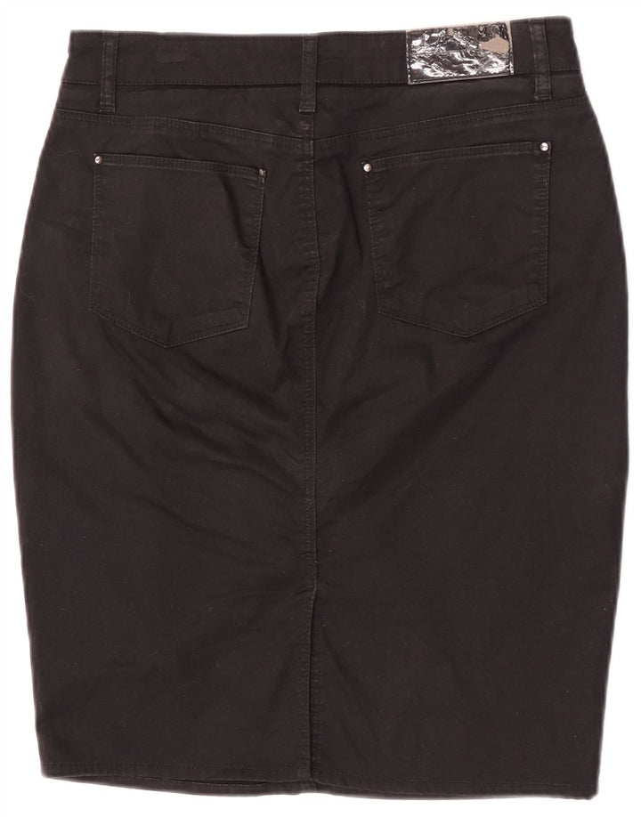 Saia lápis feminina Zara EU 40 médio W30 algodão preto