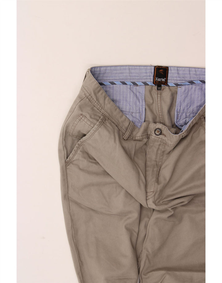 KARTEL Mens Straight Chino Trousers W34 L30  Beige Cotton Vintage Kartel and Second-Hand Kartel from Messina Hembry 